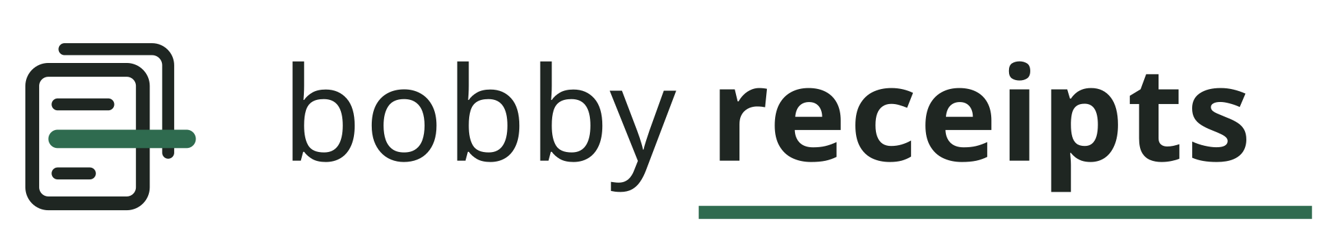 Bobby Receipts primary horizontal lockup, 1920×352