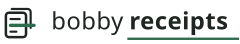 Bobby Receipts primary horizontal lockup, 240×44