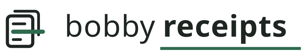 Bobby Receipts primary horizontal lockup, 960×176