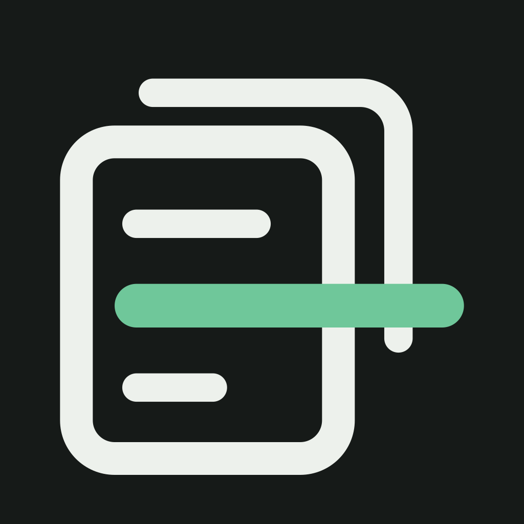 Bobby Receipts Smart Stack mark on the canonical dark surface, 1024×1024